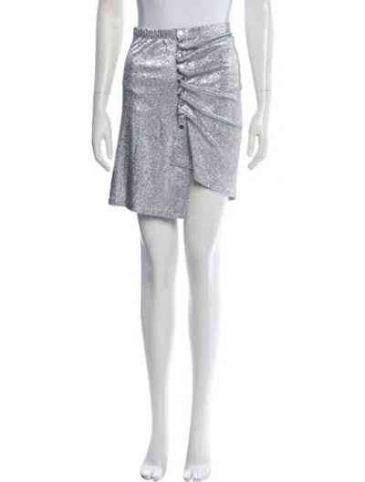 Pre-owned Rabanne Wool Mini Skirt W/ Tags In Gray