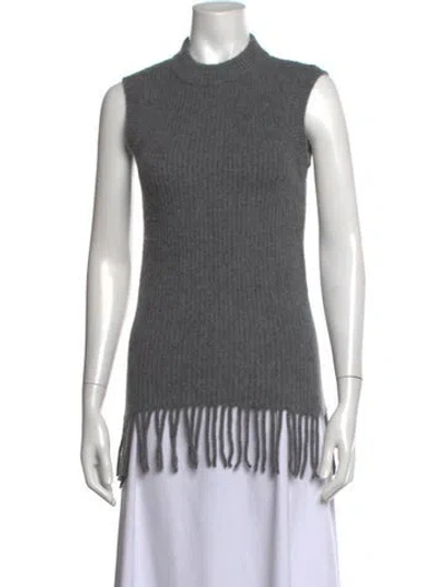 Pre-owned Rabanne Wool Mock Neck Sweater In Grey