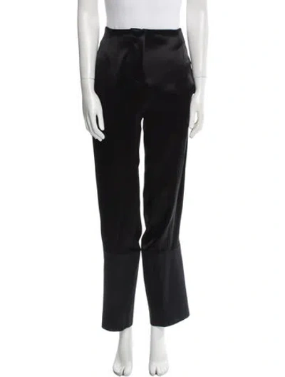 Pre-owned Rabanne Wool Straight Leg Pants In Black