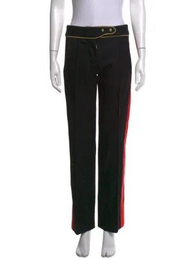 Pre-owned Rabanne Wool Straight Leg Pants In Black