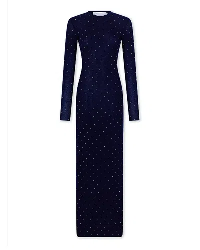 RABANNE WOOL STUDDED MAXI DRESS