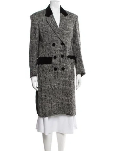 Pre-owned Rabanne Wool Tweed Pattern Coat In Multicolor