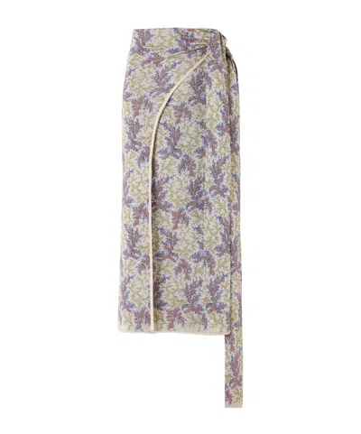 Rabanne Wrap Jacquard Midi Skirt In Pink