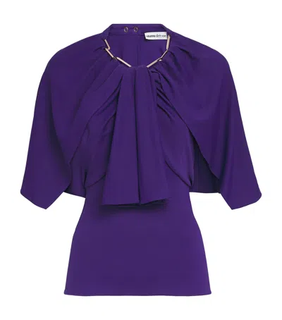 Rabanne X Dinh Van Chain Cape Top In Blue