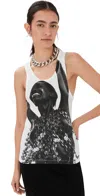 Rabanne X Jean Clemmer Photograph-print Tank Top In White