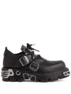 Rabanne X New Rock Leather Boots In Black
