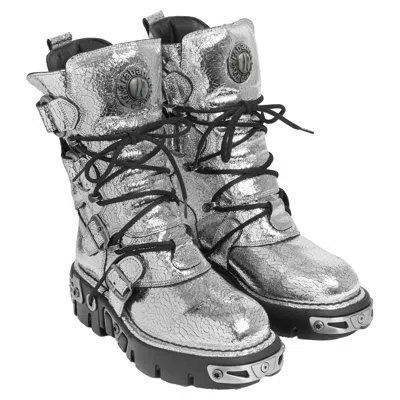 Rabanne X New Rock Silver Boots