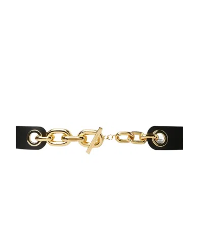 Rabanne Xl Chain-link Belt In Black