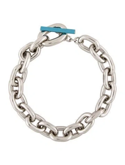 Pre-owned Rabanne Xl Chain Necklace, 18" In Multi