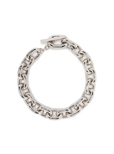 Rabanne Xl Chain Necklace In Silver-colored Aluminum Woman In Argento