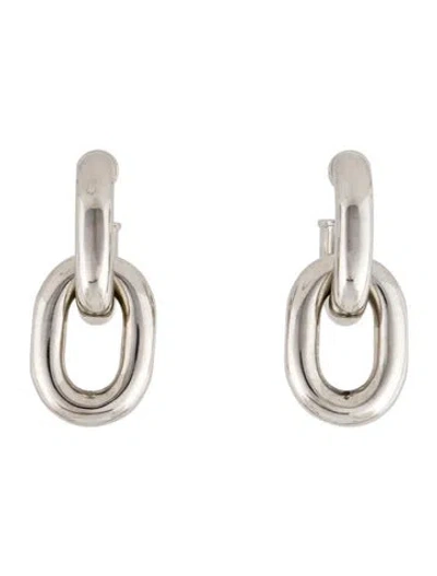 Pre-owned Rabanne Xl Chunk Link Drop Earrings In Multi