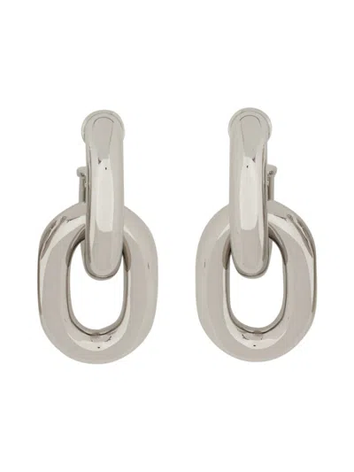 Rabanne Xl Double Hoop Link Earrings In Gold