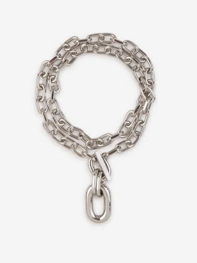 Rabanne Xl Double Link Chain Necklace In Metallic