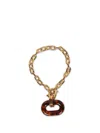 Rabanne Gold And Tirtle Shell Necklace In Metallic