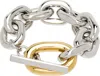 Rabanne Xl-link Bi-color Chain Bracelet In Gold Silver