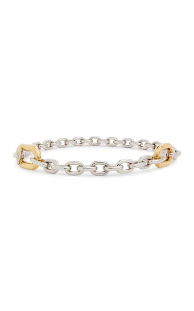 Rabanne Xl Link Chain Belt In Silver