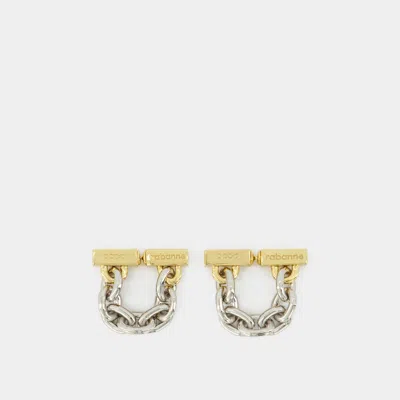 Rabanne Xl Link Chain Earring - Paco  - Silver/gold - Metal