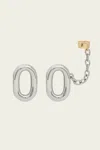 Rabanne Xl Link Chain Earrings In Silver