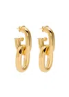 Rabanne Link Hoop Earrings In Gold