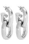 Rabanne Xl Chunky Hoop Earrings In Silver