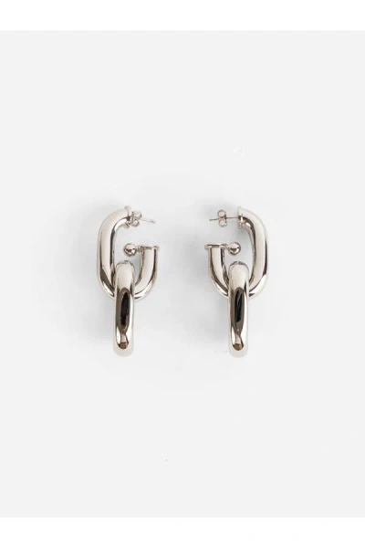 Rabanne Xl Link Double Earrings In Gray