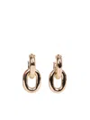 Rabanne Xl Link Double Hoop Earrings In Gold