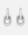 Rabanne Xl Link Double Hoop Earrings In Silver
