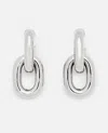 Rabanne Silver Xl Link Double Hoop Earrings In Silver