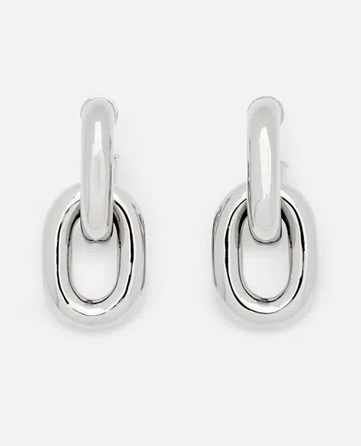 RABANNE XL LINK DOUBLE HOOP EARRINGS
