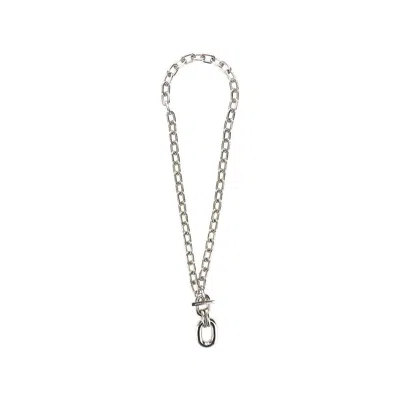 Rabanne 'xl Link' Double Necklace In Silver