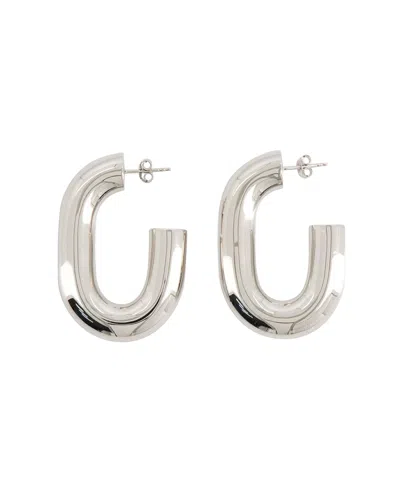 Rabanne Xl Link Silver Hoop Earrings