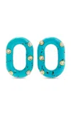 Rabanne Xl Link Earrings In Grey