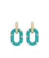 Rabanne Xl Link Earrings In Green