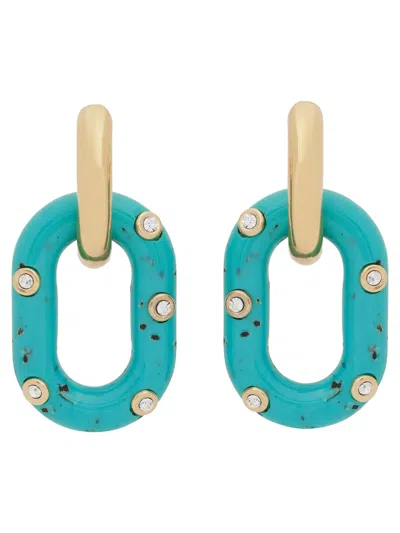 Rabanne "xl Link" Earrings In Multicolour