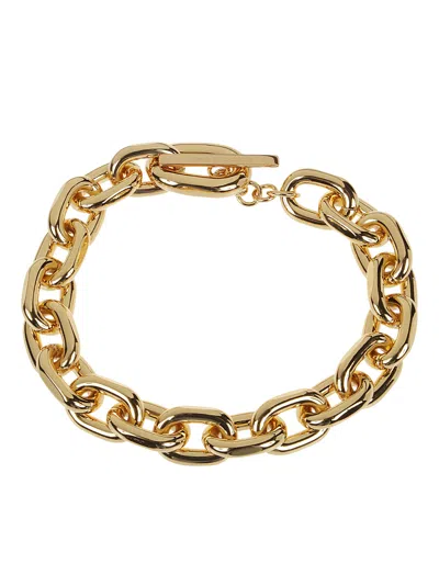 Rabanne Xl Link Gold Aluminium Necklace In Purple