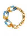Rabanne Xl Link Resin Collar Necklace In Gold