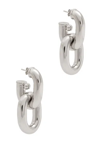 Rabanne Xl Link Hoop Earrings In Metallic