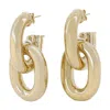 Rabanne Hanging Hoops Earrings In Gold