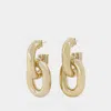 Rabanne Hanging Hoops Earrings In Gold