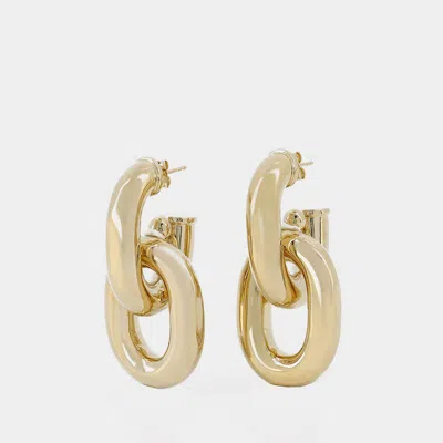 Rabanne Hanging Hoops Earrings In Gold
