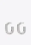 Rabanne Xl Link Hoops Earrings In Silver