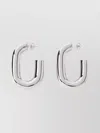 Rabanne Xl Link Hoops Earrings In White