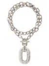 Rabanne Iconic Xl Chain-link Crystal-embellished Necklace In Silver