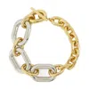 Rabanne Xxl Chain Necklace In Silver And Gold-tone Brass