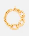 Rabanne Interlocking Link Bracelet With Polished Gold Finish In Gold