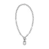 Rabanne Xl Link Necklace In Silver Aluminium In Silver