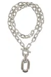 Rabanne Xl Chunky Link Pendant Necklace In Silver