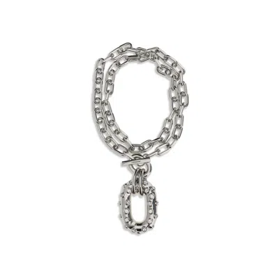 Rabanne Xl Link Necklace In Metallic