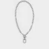Rabanne Xl Link Necklace In Silver Aluminium In Silver