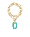 Rabanne Chunky Chain Pendant Necklace In Yellow